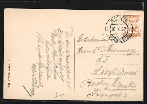 AK Schlägl, Prämonstratenserstift aus der Vogelschau