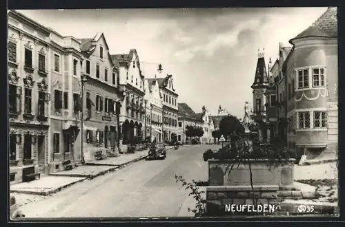 AK Neufelden, Strassenpartie mit einem Auto