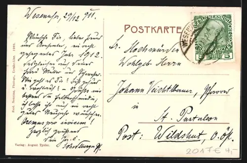 AK Hofkirchen, Mühlkreis, Donaupartie