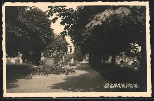 AK Aschach a. Donau, Auf dem Soldatenfriedhof