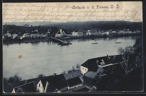 AK Aschach a.d. Donau, Partie an der Donau