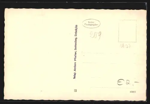 AK Braunau a. I., Ortspanorama mit Turm vom Inn aus