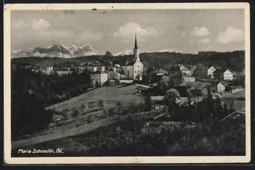 AK Maria Schmolln /Od., Totalansicht mit Umgebung aus der Vogelschau