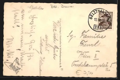 AK Frauenstein /O.-Ö., Wallfahrtskirche mit Umgebung