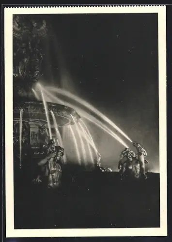 AK Graz, Stadtparkbrunnen bei Festbeleuchtung 1928