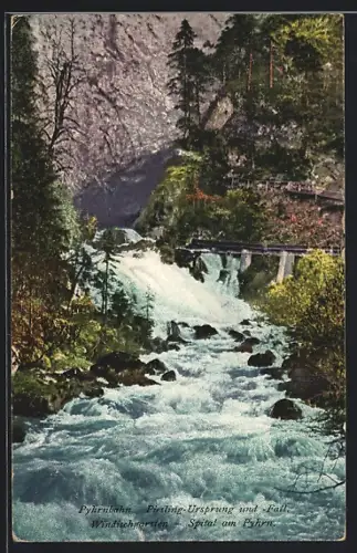 AK Windischgarsten-Spital am Pyhrn, Pyhrnbahn, Piesling-Ursprung und -Fall