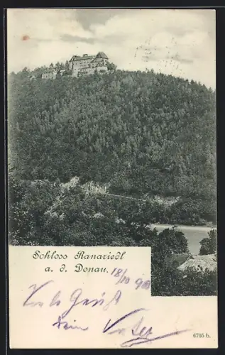 AK Neustift im Mühlkreis, Rannariedl a. d. Donau, Blick zum Schloss