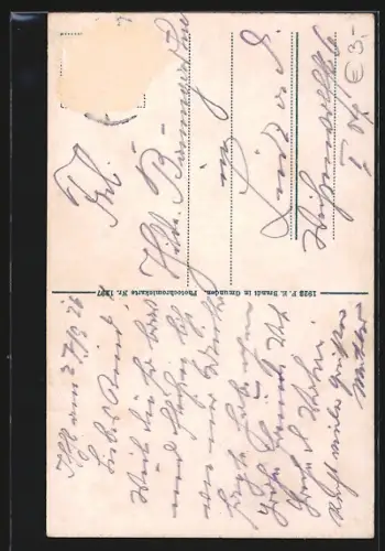 Künstler-AK Bad Ischl, Salzkammergut, Ortsansicht mit Ramsau, Hallstatt und Sarstein