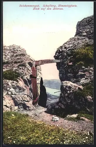 AK Schafberg, Himmelpforte, Blick auf den Attersee