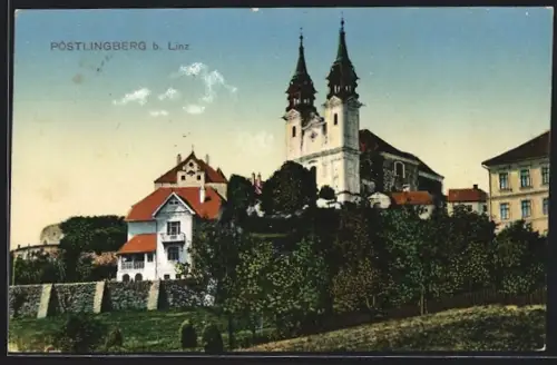 AK Linz, Pöstlingberg mit Kirche