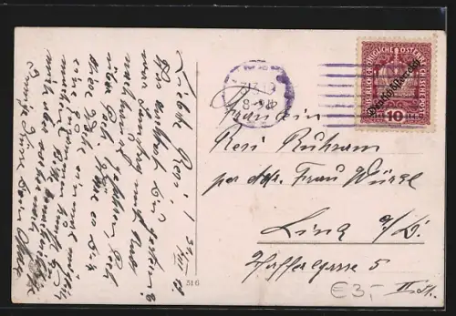 AK Linz a. d. Donau, Dampfer-Landungsplatz