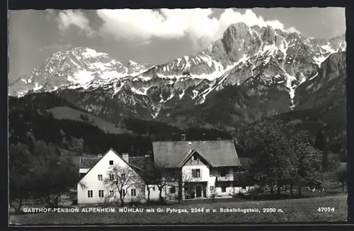 AK Admont, Mühlau, Gasthof-Pension Alpenheim
