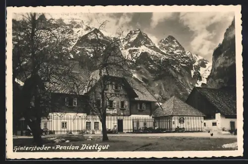 AK Hinterstoder, Gasthaus Dietlgut m. Hochkasten