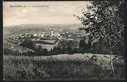 AK Neufelden /Ob.-Oe, Teilansicht mit Kirche