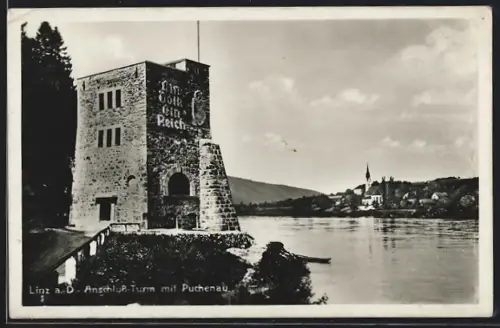 AK Linz a. D., Anschluss-Turm mit Puchenau