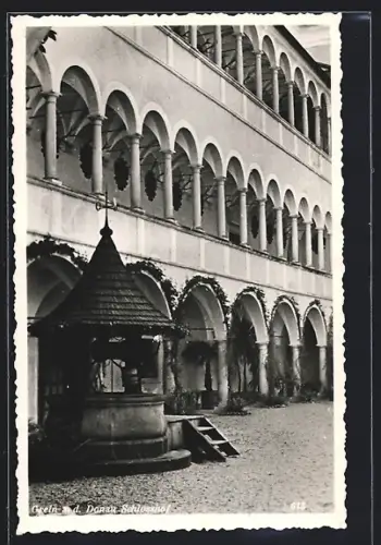 AK Grein a. d. Donau, Partie im Schlosshof