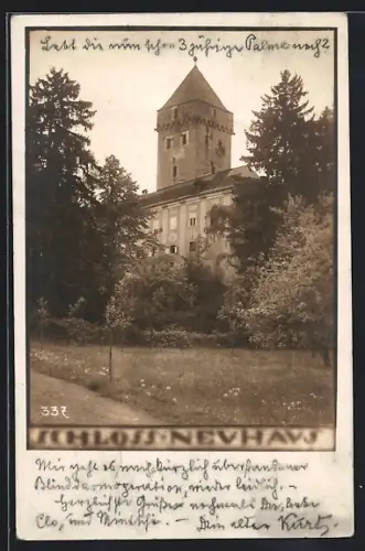 AK St. Martin im Mühlkreis, Blick zum Schloss Neuhaus
