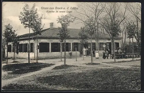 AK Bruck a. d. Leitha, Kantine im neuen Lager