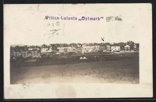 AK Wien, Villen-Kolonie Ostmark, Panorama von einer Brache aus