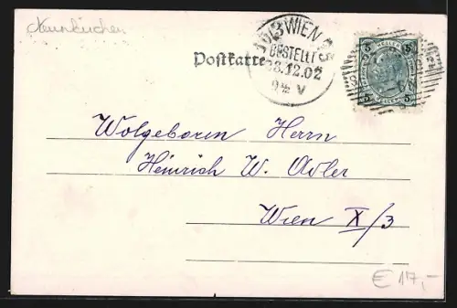 AK Semmering, Villa u. Hotel Panhans mit Pfarrhaus u. Kirchlein, Edelweiss