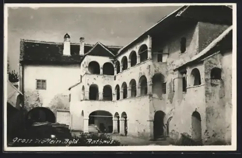 AK Gross Höflein /Bgld., Das Rathaus