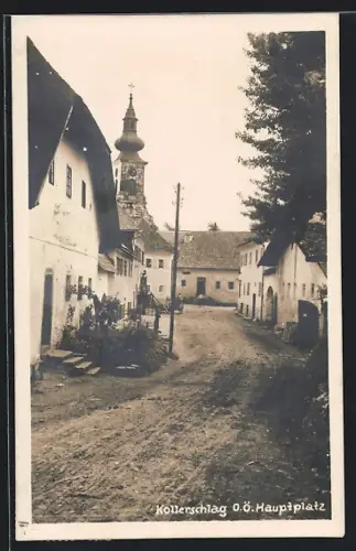 AK Kollerschlag, Hauptplatz mit Blick zur Kirche