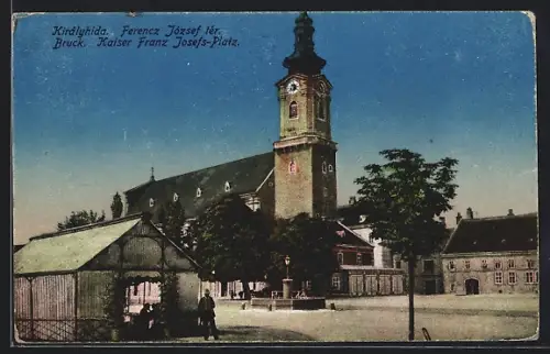 AK Bruckneudorf, Partie am Kaiser Franz Josefs-Platz