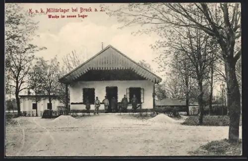 AK Bruck a. L., K. u. k. Militärlager, Wache im neuen Lager