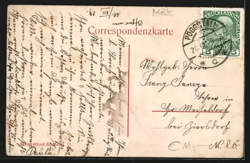 AK Ysper /N.-Oest., Strassenpartie mit Kirche