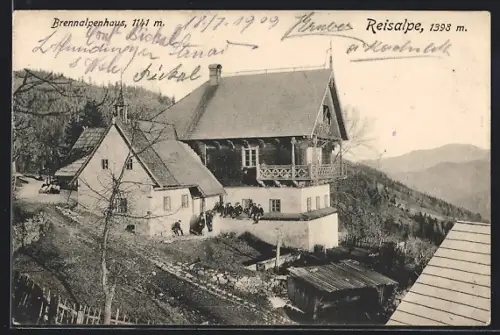 AK Kleinzell /N.-Oe., Brennalpenhaus auf der Reisalpe, Leute