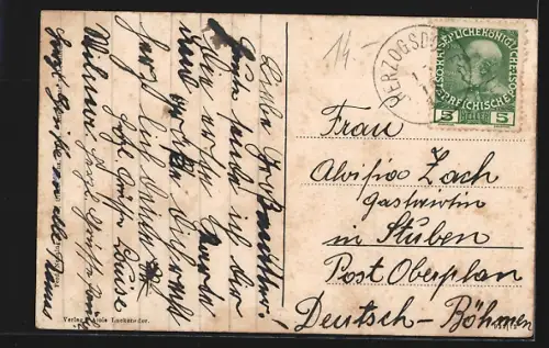 AK Herzogsdorf /Ob.Oestr., Kuhweide mit Blick zur Kirche