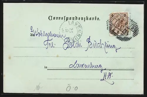 Mondschein-Lithographie Ischl, Sofienesplanade mit Hotel Elisabeth, Franz Josef Warte, Rechensteg