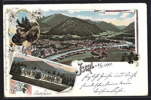 AK Ischl, Kaiservilla, Ortsansicht mit Trauntal