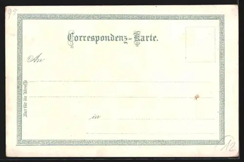 Lithographie Innsbruck, Maria Theresia-Strasse, Triumphbogen, Goldenes Dachl