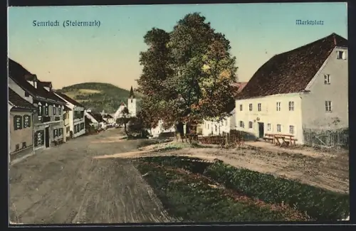 AK Semriach /Steiermark, Blick auf den Marktplatz