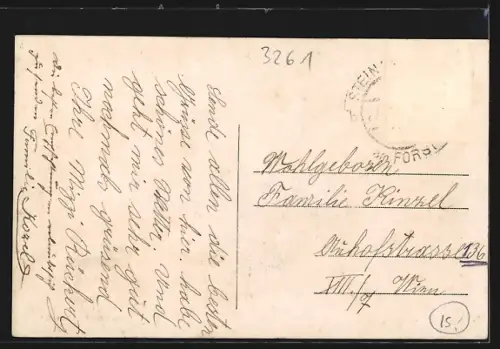 AK Steinakirchen am Forst, Teilansicht mit Kirche