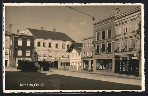 AK Altheim /Ob. Ö., Drogerie und Sodawasser-Erzg., Handlung S. Reifeltshammer