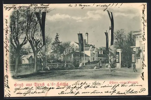 AK Bruck a. d. Leitha, Oesterr.-ungar. Grenze