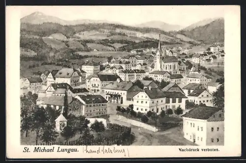 AK St. Michael im Lungau, Ortspanorama mit Kirche