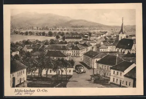 AK Mitterkirchen /O.-Oe., Ortsansicht aus der Vogelschau