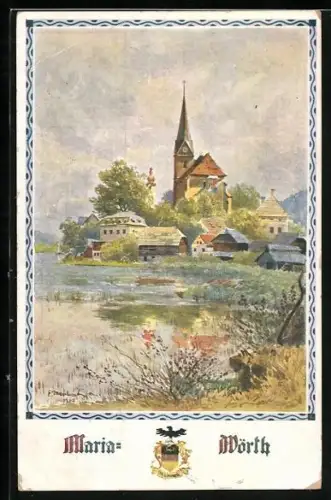 Künstler-AK Heinz Pinggera: Maria-Wörth, Südmark