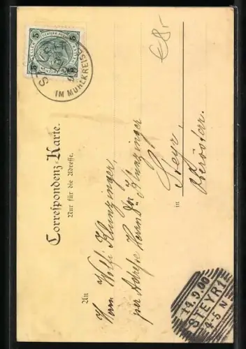 AK St. Johann am Wimberg, Hansberg im Mühlkreis, Ortsansicht mit Waldpartie