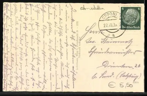 AK Opponitz /N.-Oe., Ortsansicht mit Bergpanorama