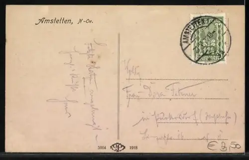 AK Amstetten /N-Oe., Durchblick auf Ortsansicht