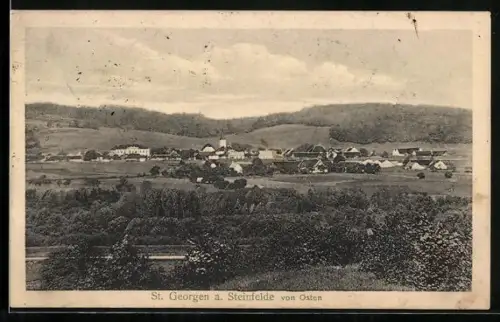 AK St. Georgen a. Steinfelde, Ortsansicht von Osten
