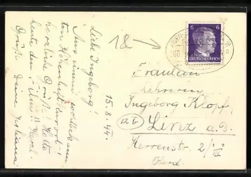 AK Rohrbach /O.D., Strassenpartie mit Kirchturm