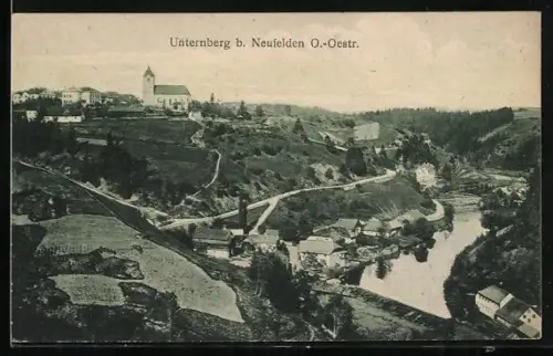 AK Neufelden /Ob.-Oest., Unternberg mit Kirche