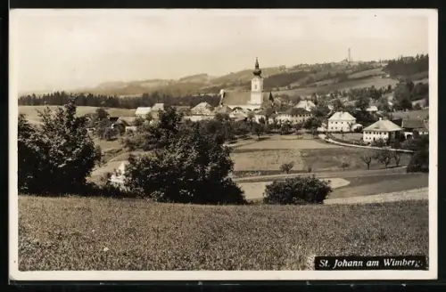 AK St. Johann am Wimberg, Ortsansicht von der Weide aus