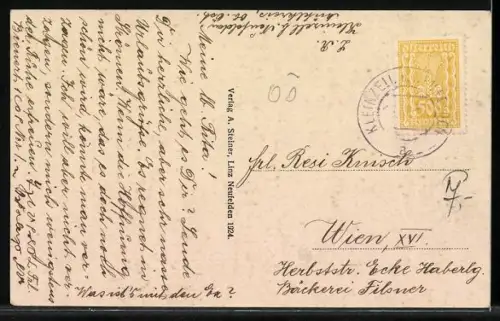 AK Kleinzell, Ortsansicht aus der Vogelschau