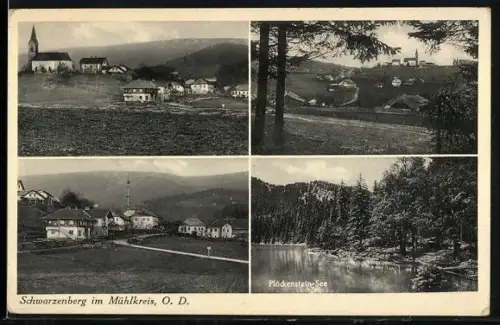 AK Schwarzenberg am Böhmerwald, Ortsansichten, Partie am Plöckenstein-See